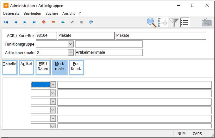Merkmale Anlage Maske