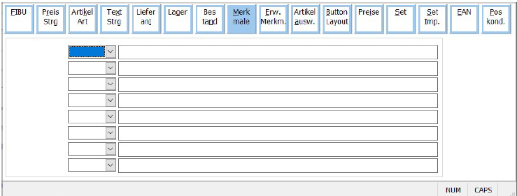Merkmale Anlage Maske
