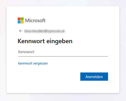 SSO Einrichtung Kennwort