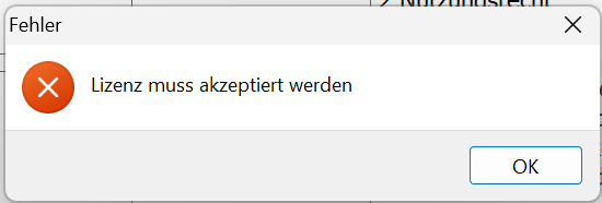 Lizenz akzeptieren