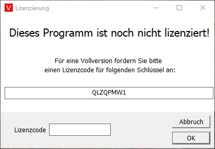 Programm Lizenzierung