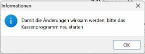 Meldung Änderungen speichern