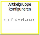 Artikelgruppe konfigurieren Button