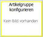 Artikelgruppe konfigurieren Button