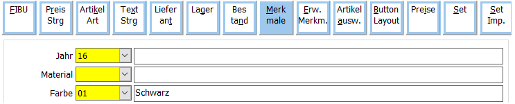 Merkmale Anlage Maske
