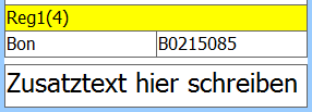 Eingabezeile mit Text Zusatztext hier schreiben