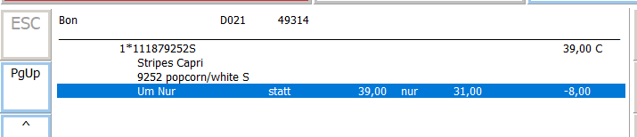 Infofenster mit Um Nur Artikel