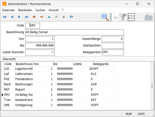 Nummernkreise Anlage Maske