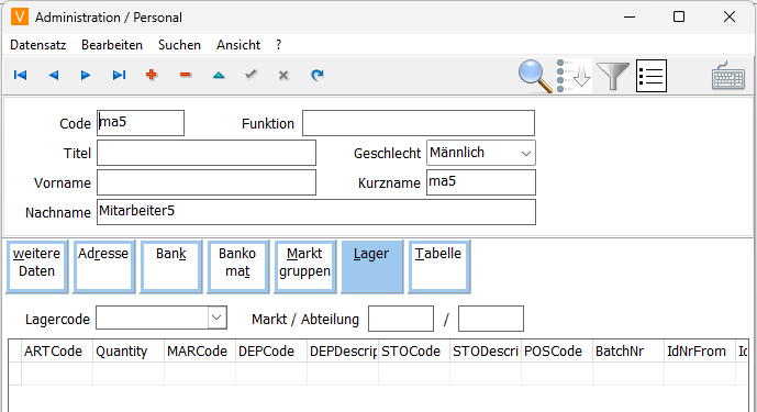 Personal Lager Maske