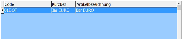 Dotationsliste Maske