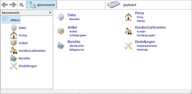 Administration Übersicht Maske