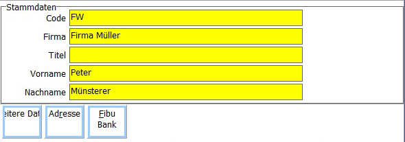 Lieferanten Anlage Maske