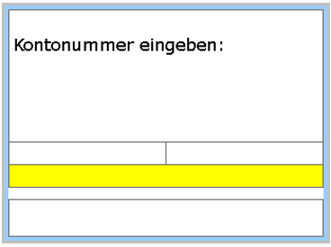 Kontonummer eingeben Maske