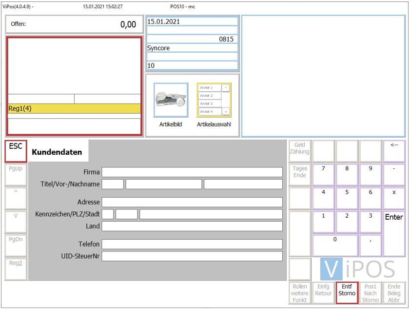 Kundendaten Eingabe Maske
