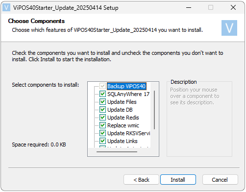 Installation Komponenten Maske
