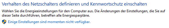 Verhalten des Netzschalters Maske