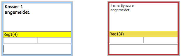 Eingabefenster blau und rot